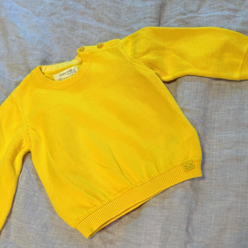 Mayoral Yellow Baby Sweater
